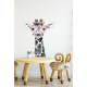 Muursticker - Giraf met bril