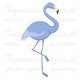 Muursticker - Interieursticker Flamingo blauw