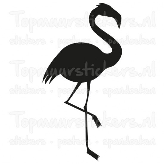 Muursticker - Interieursticker Flamingo monochrome