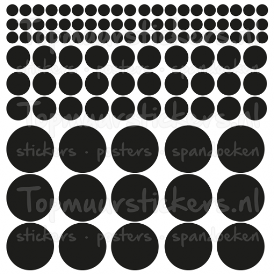 Muursticker - Interieursticker Stippen dots XL
