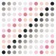 Muursticker - Interieursticker Gekleurde stippen chrome roze