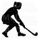Muursticker - Interieursticker Sport Hockey Meisje 1